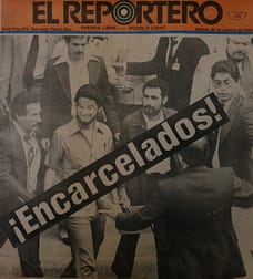 El Reportero magazine cover - students jailed